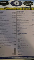 The Blue Lion menu