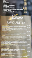 Sitaar Indian Restaurant Cocktail Bar menu