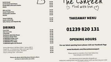 The Canteen menu