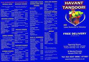 Havant Fish menu