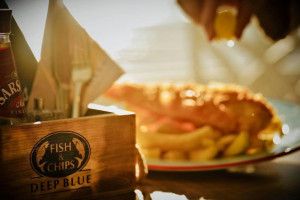 Deep Blue Fish Chips food