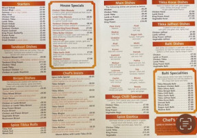 Spice India menu