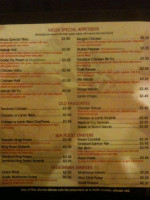 Mozalicious menu