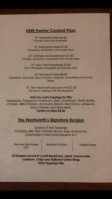 The Wentworth Arms menu
