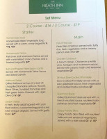 The Heath Inn menu