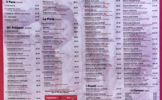 Northwood Piazza menu