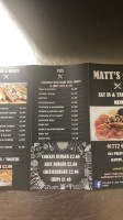 Matt's Cafe menu