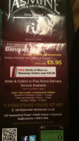 Jasmine Tandoori Balti menu