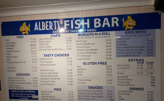 Alberts Fish menu