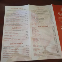 Raj Kinara menu