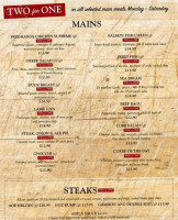 The Bulls Head Inkberrow menu