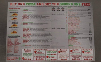 Rocco's Pizza menu
