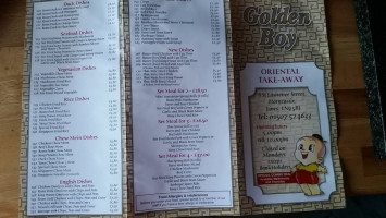 Golden Boy menu