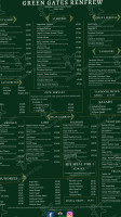 Green Gates Indian menu