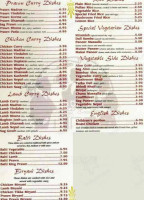 Darjeeling Tandoori menu