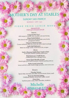 The Stables menu