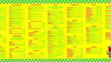 Bonnie Bhaji menu
