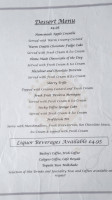 The Downshire Arms menu