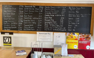 Middleton In Teesdale Fish And Chip Shop menu
