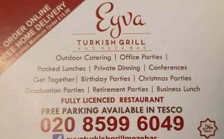 Eyva Turkish Grill Meze menu