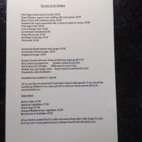 The Stables Pub Eatery menu