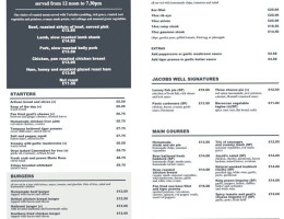 Jacobs Well menu