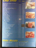 Lighthouse Takeaway, Banff menu