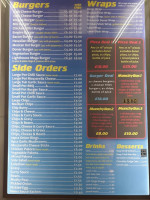 Lighthouse Takeaway, Banff menu