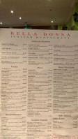 Bella Donna menu