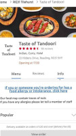 Taste Of Tandoori menu