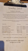 The Royal Oak menu