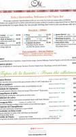 Ole Tapas Bar Restaurant menu