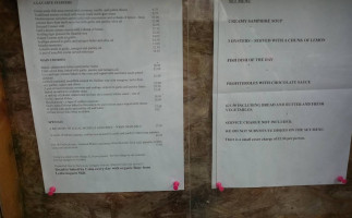 The Old Forge Seafood Bed Breakfast menu