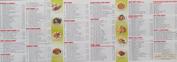 Hong Kong Chef menu