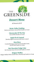 The Greenside menu
