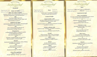 Sambergerhof menu