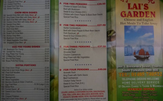 Lais Garden menu