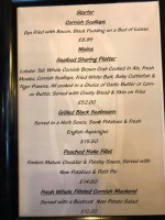 The Warwickshire Lad menu