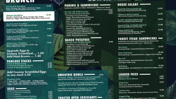 Cafe Treehouse menu