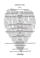 The Manvers Arms menu