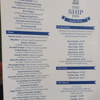 Ship Inn menu
