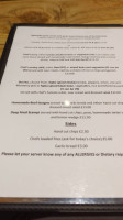 The Bridge End Inn menu