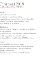 The West Cross Inn menu