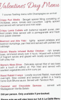 The Red Fox Indian Cuisine menu