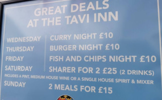The Tavi Inn menu