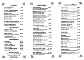 Waggon Inn menu