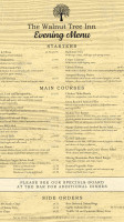 The Walnut Tree Inn menu