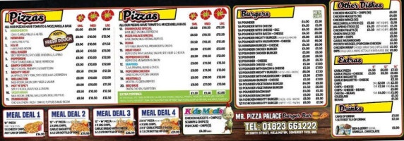 Pizza Palace menu