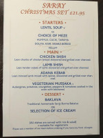 Saray menu