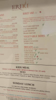 Eriki Indian Crowne Plaza Heathrow menu